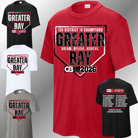 GBLL 2026 10U/12U District Champs - Performance Tee (Youth & Adult)