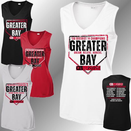 GBLL 2026 10U/12U District Champs - Performance V Neck Tank (Women)