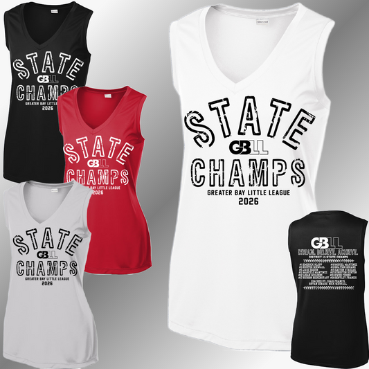 GBLL 2026 12U State Champs - Performance V Neck Tank (Women)