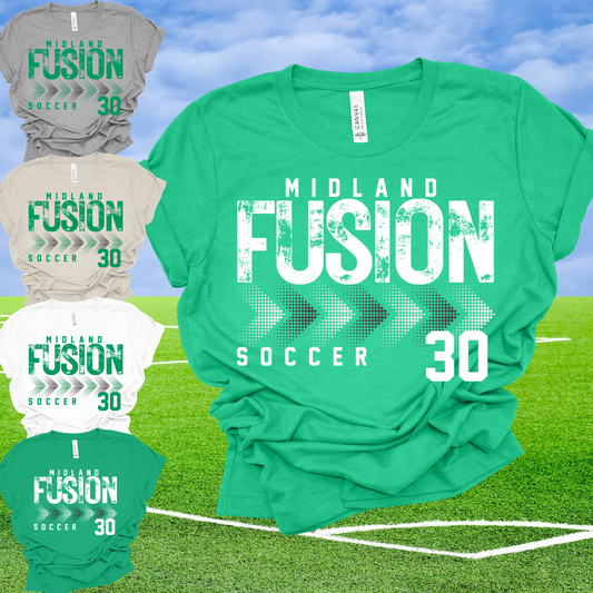 Midland Fusion Soccer - Bella Canvas Tee (Toddler, Youth, Adult)