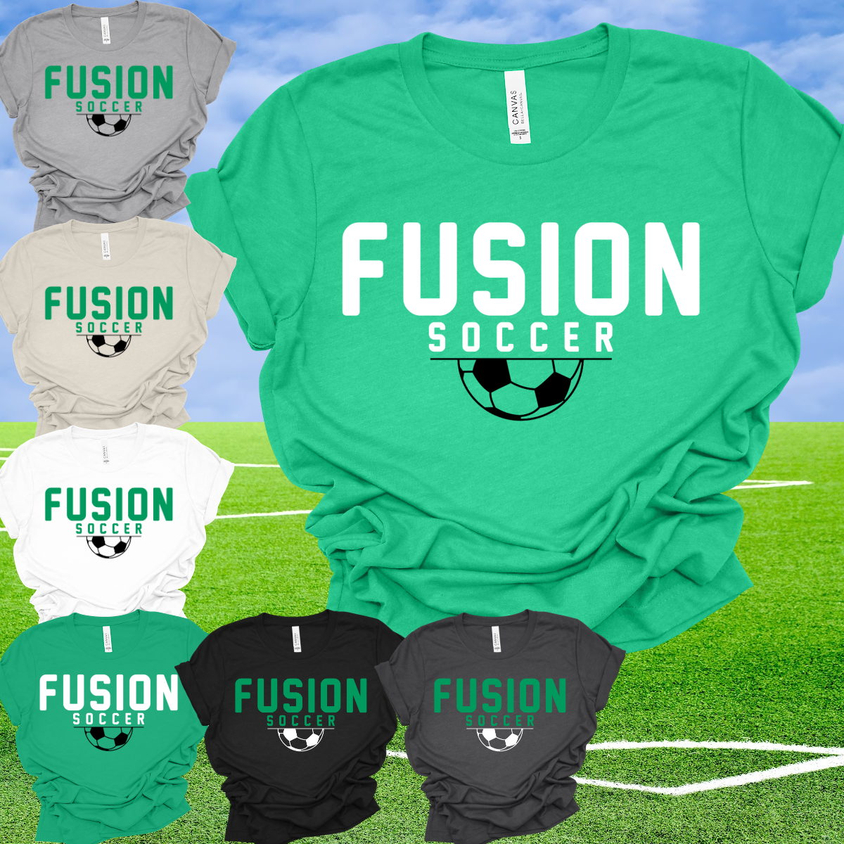 Midland Fusion Soccer - Bella Canvas Tee (Toddler, Youth, Adult)