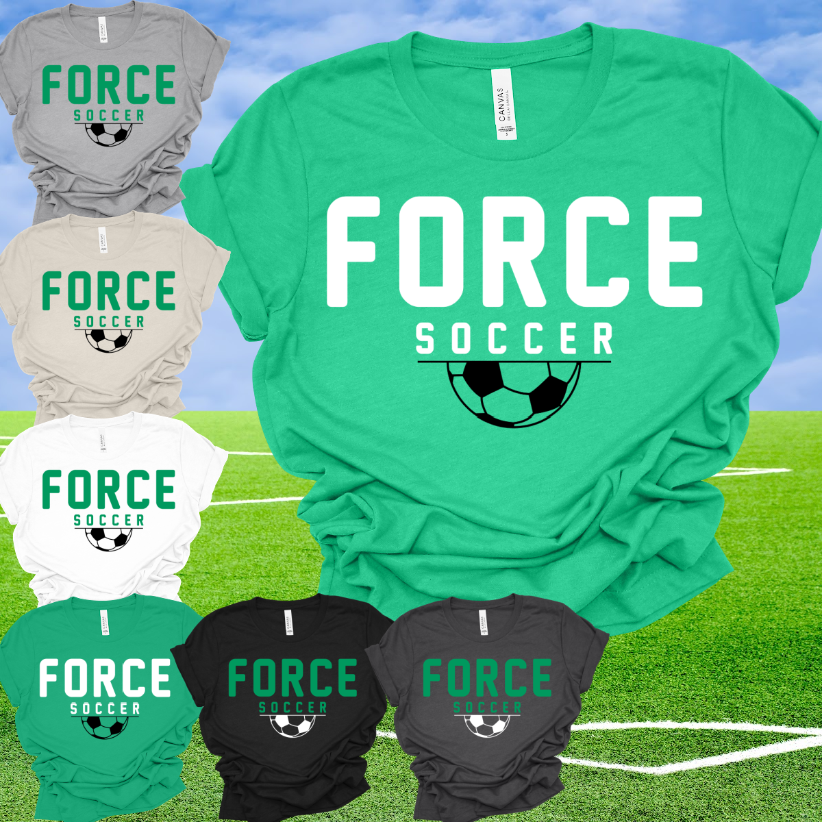 Freeland Force Soccer - Bella Canvas Tee (Toddler, Youth, Adult)