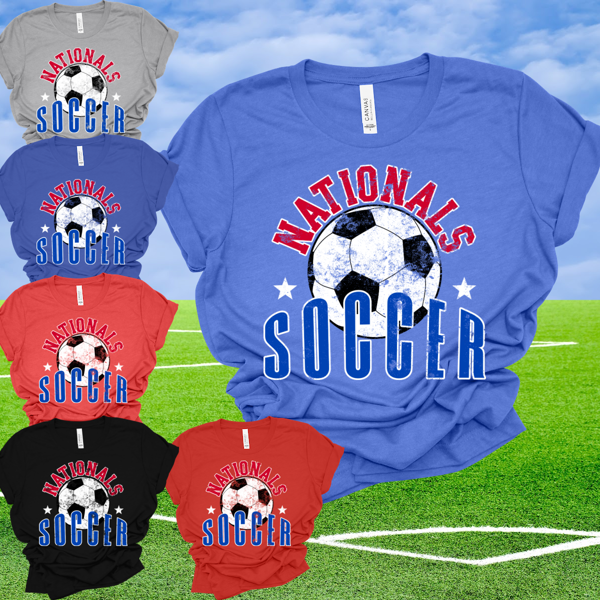 Nationals Soccer - Bella Canvas Tee (Toddler, Youth, Adult)