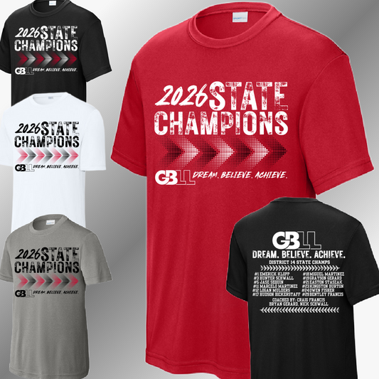 GBLL 2026 12U State Champs - Performance Tee (Youth & Adult)