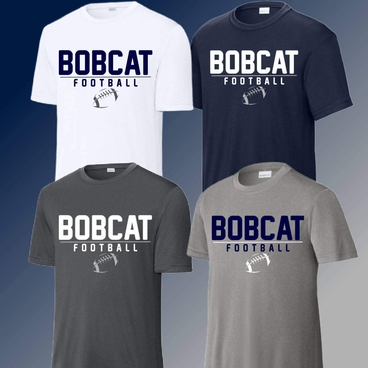 Bobcat Football - Dri Fit Tee (Youth & Adult)