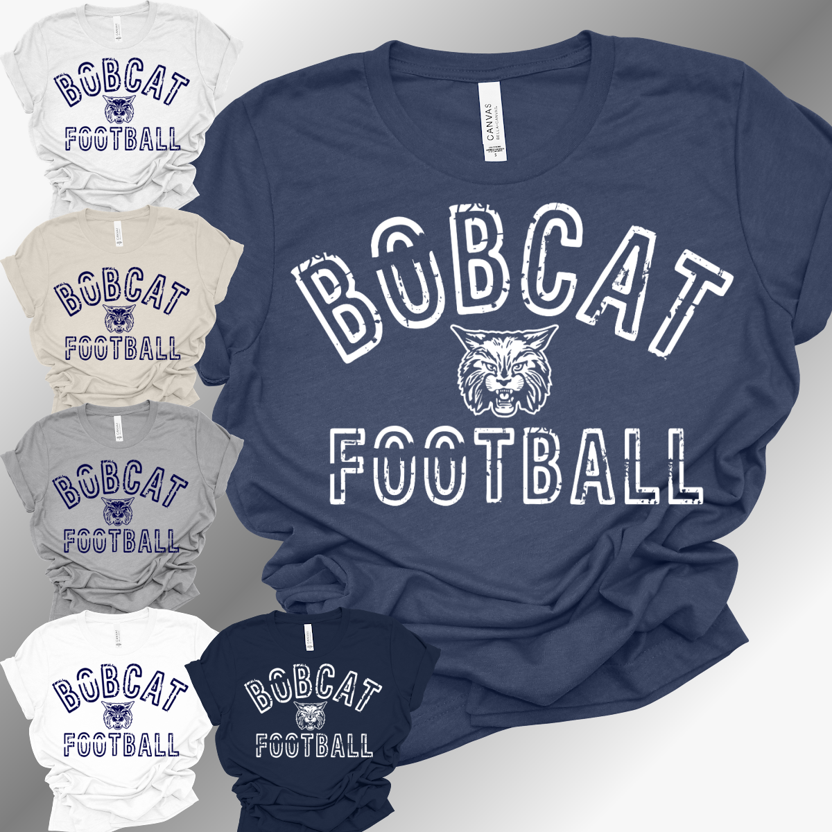 Bobcat Football - Bella Canvas Tee (Toddler, Youth, Adult)