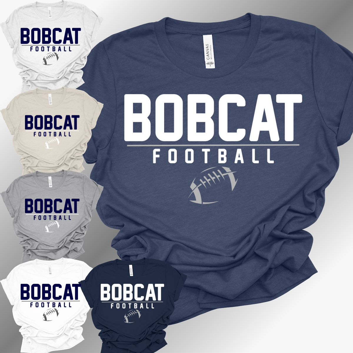 Bobcat Football - Bella Canvas Tee (Toddler, Youth, Adult)
