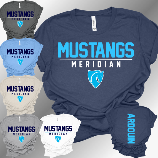 Meridian Mustangs - Bella Canvas Tee (Toddler, Youth, Adult)