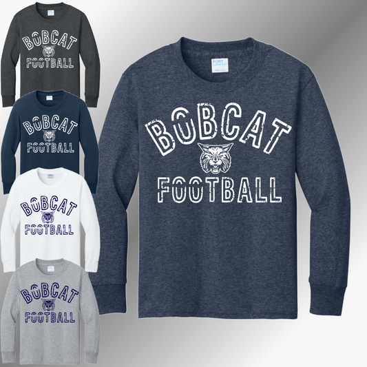Bobcat Football - Basic LONG SLEEVE Tee (Youth & Adult)