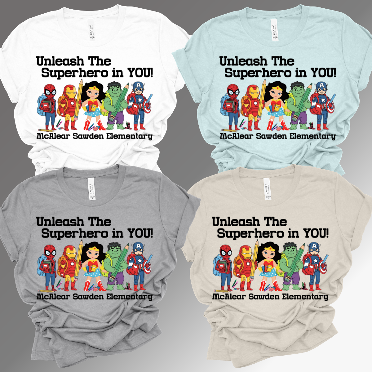 McAlear Sawden Superhero Tees (Teacher Tees)