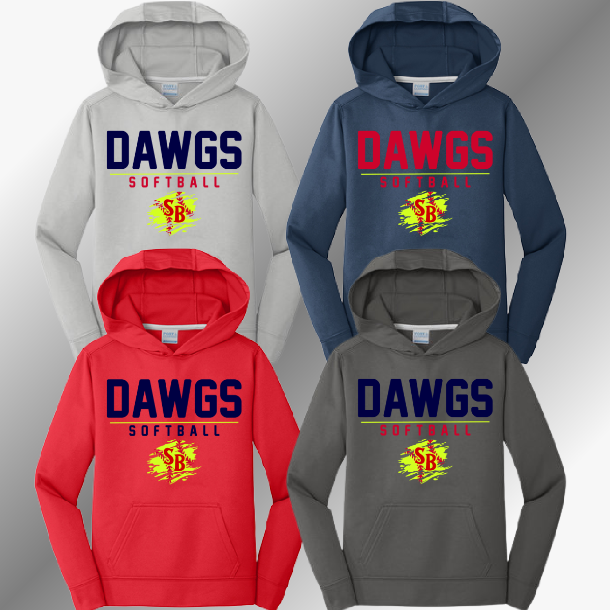 Saginaw Bay Riverdawgs SOFTBALL - Dri Fit Hoodie (Youth & Adult)
