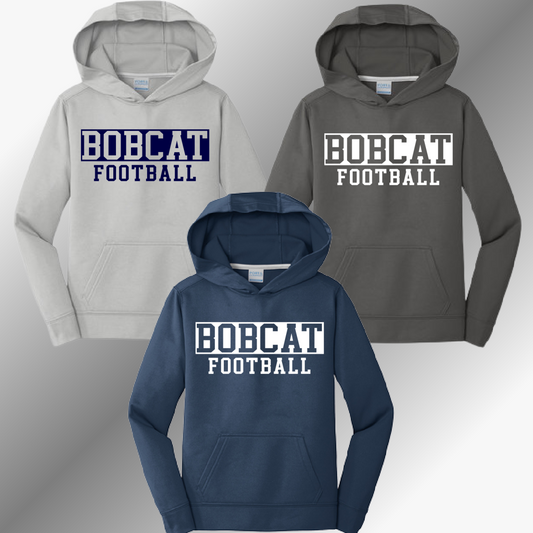Bobcat Football - Performance Hoodie (Youth & Adult)