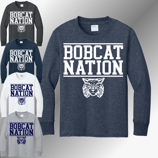 Bangor Bobcats - Basic LONG SLEEVE Tee (Youth & Adult)