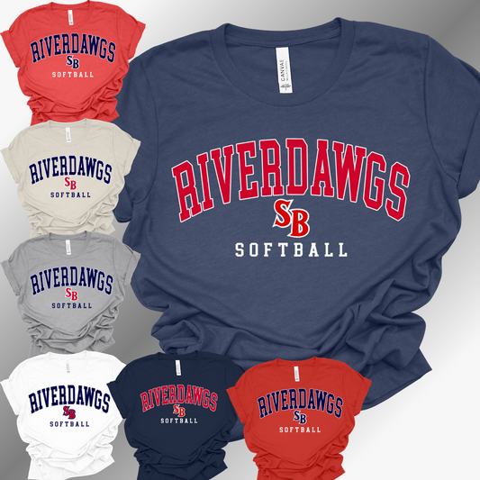 Saginaw Bay Riverdawgs SOFTBALL - Bella Canvas Tee (Toddler, Youth, Adult)