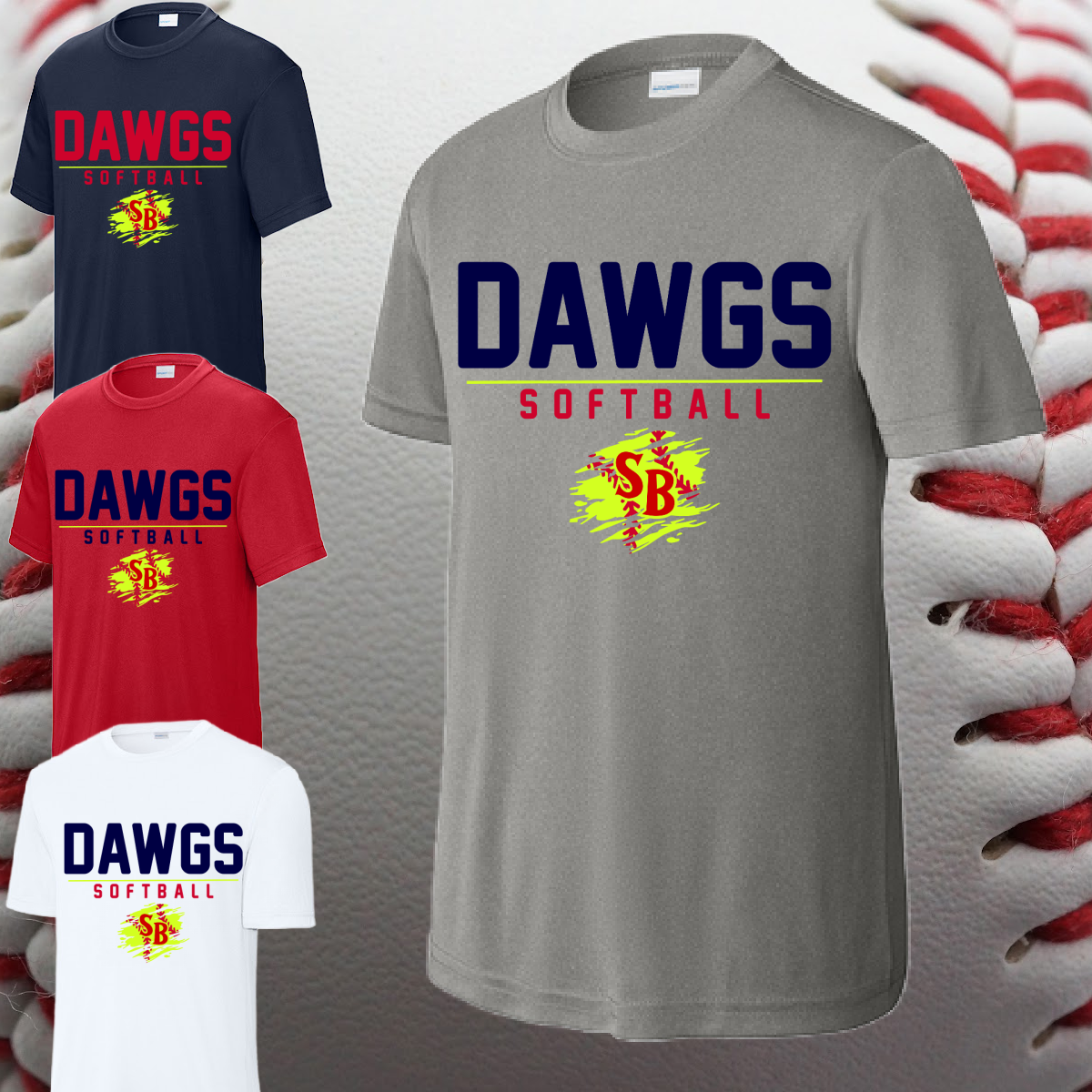 Saginaw Bay Riverdawgs SOFTBALL - Dri Fit Tee (Youth & Adult)