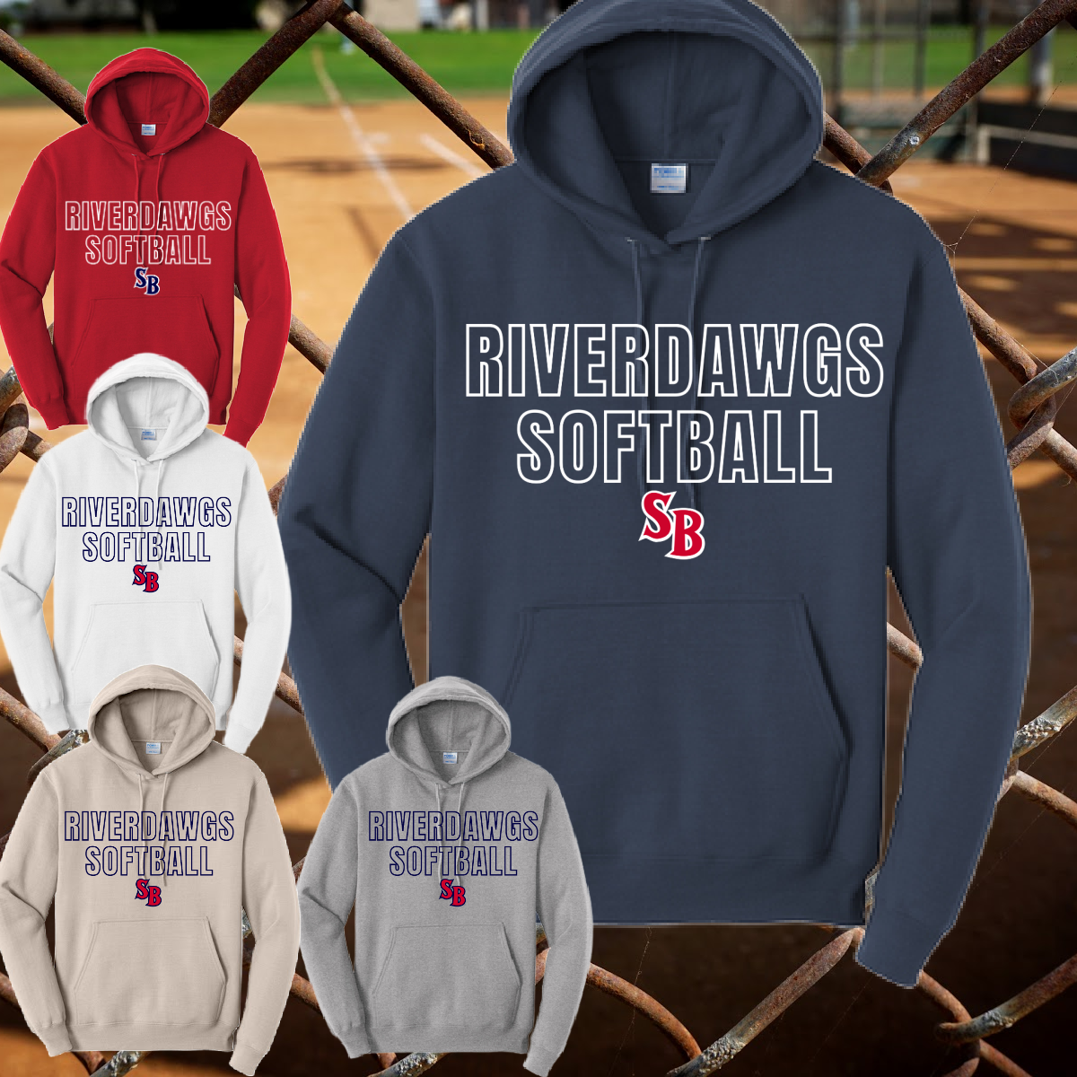 Saginaw Bay Riverdawgs SOFTBALL - Basic Sweatshirt (Youth & Adult)