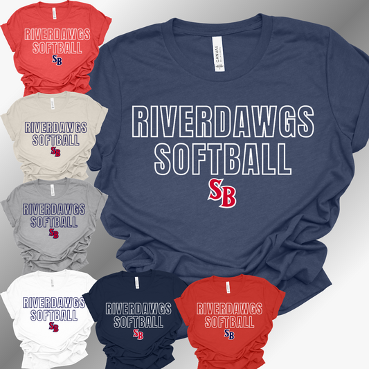 Saginaw Bay Riverdawgs SOFTBALL - Bella Canvas Tee (Toddler, Youth, Adult)