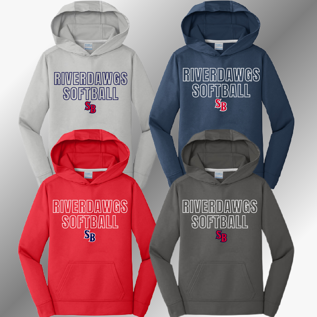 Saginaw Bay Riverdawgs SOFTBALL - Dri Fit Hoodie (Youth & Adult)