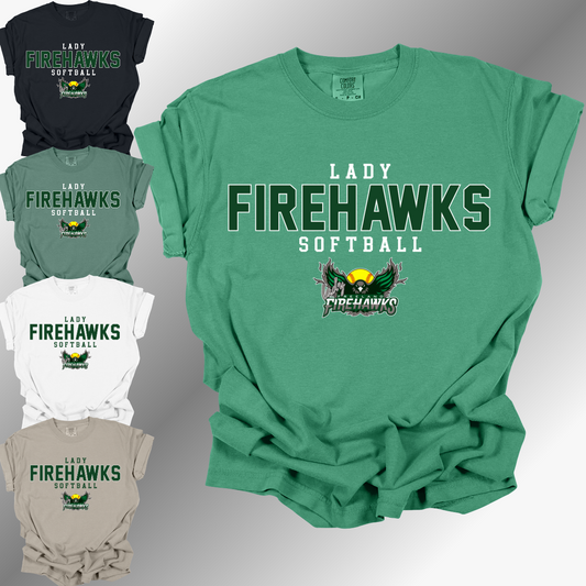 Lady Firehawks SOFTBALL - Comfort Colors Tee (Adult)
