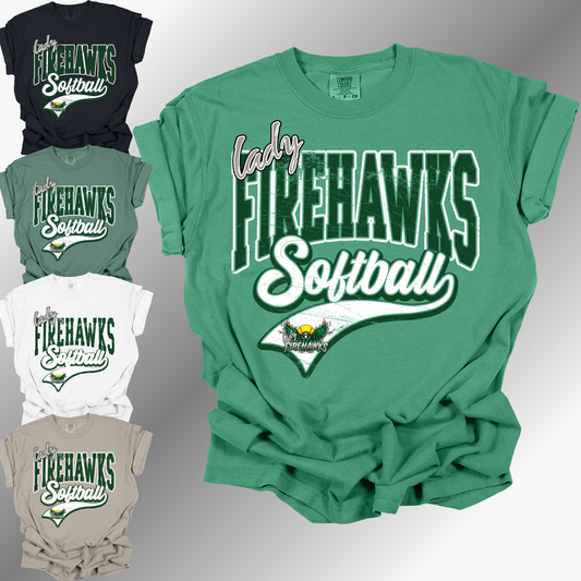 Lady Firehawks SOFTBALL - Comfort Colors Tee (Adult)