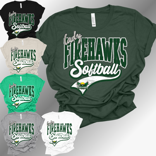 Lady Firehawks SOFTBALL - Bella Canvas Tee (Toddler, Youth & Adult)