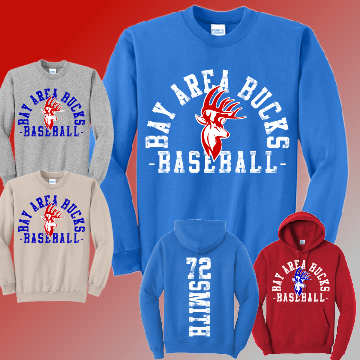 Bay Area Bucks Baseball - Basic Sweatshirt (Youth & Adult)