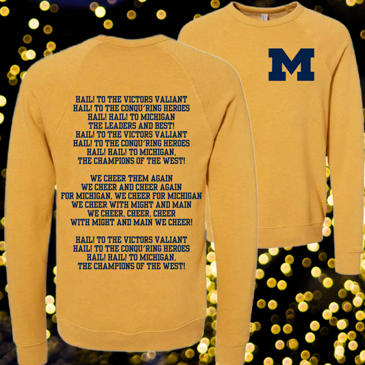 Fight Song Premium Sweatshirt-Mustard (Adult) - MADE TO ORDER/TWO WEEKS