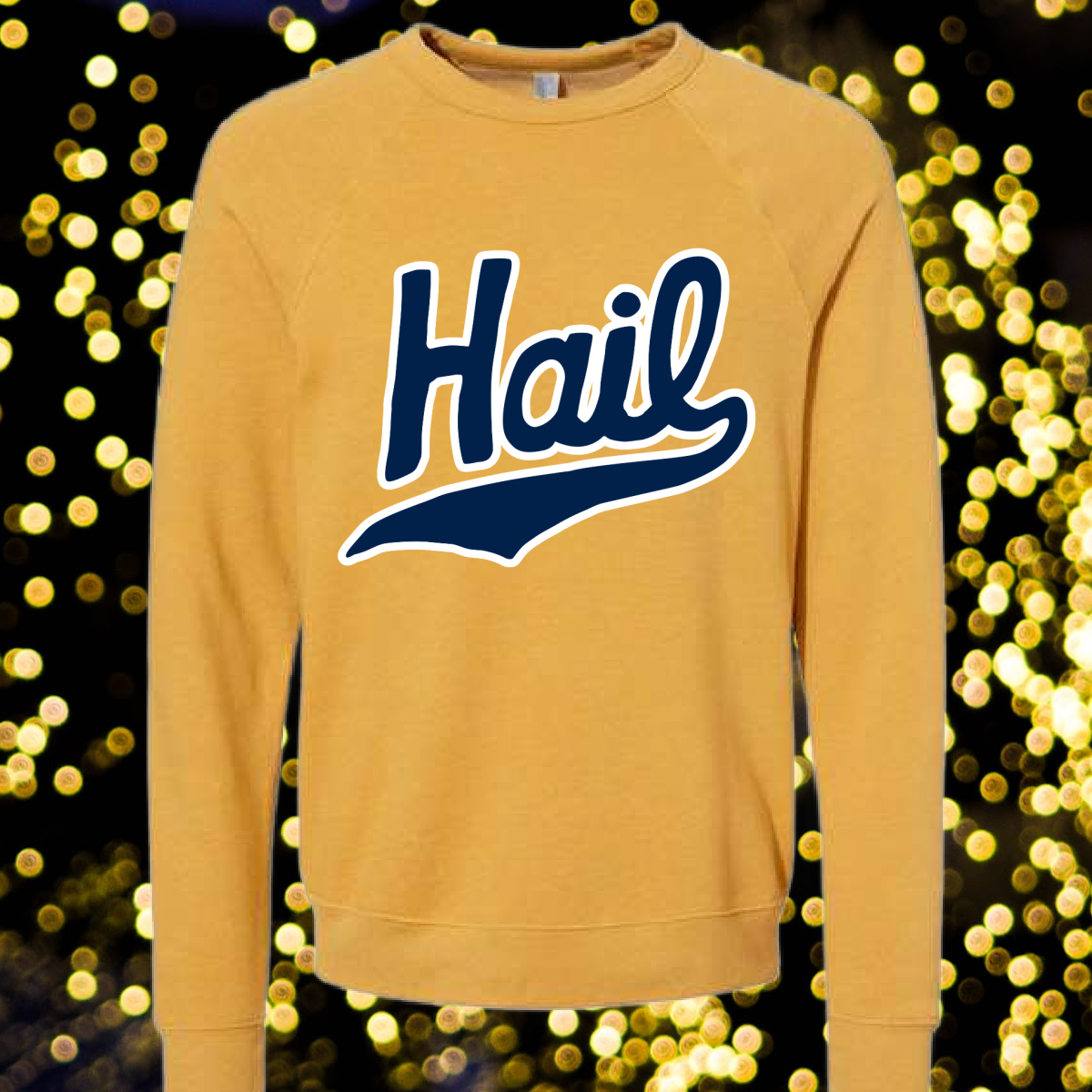 Retro Hail Premium Sweatshirt-Mustard (Adult) - MADE TO ORDER/TWO WEEKS