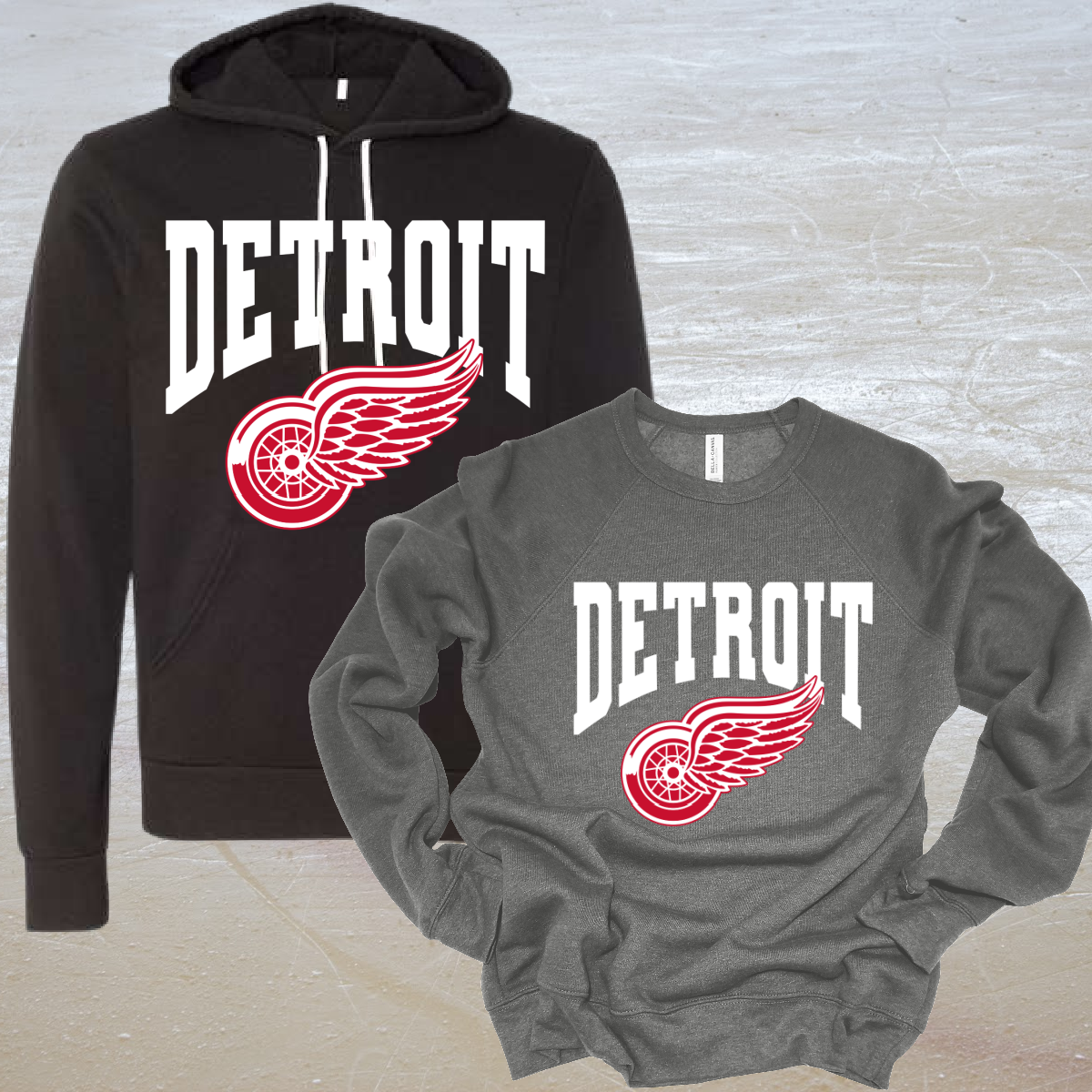 Detroit with Logo Premium Crewneck or Hoodie (Adult) - PREORDER - WILL SHIP BY 3/11