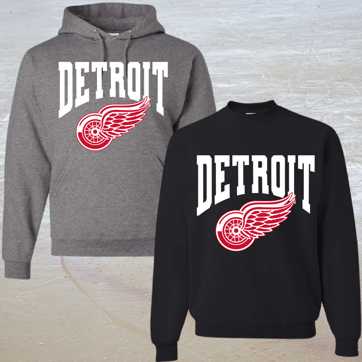 Detroit with Logo Standard Crewneck or Hoodie (Adult) - PREORDER - WILL SHIP BY 3/11