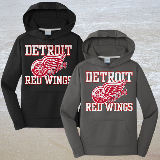 Distressed Hockey Dri-Fit Hoodie (Youth) - PREORDER - WILL SHIP BY 3/11