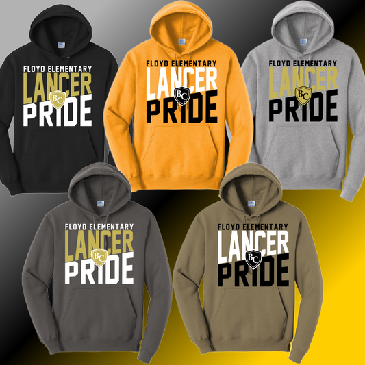 Floyd Lancers - Angled Logo Basic Hoodie (Youth & Adult) - MADE TO ORDER/TWO WEEKS