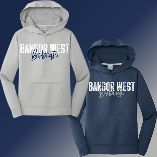 Bangor West - Stamped Performance Hoodie (Youth & Adult) - MADE TO ORDER/TWO WEEKS