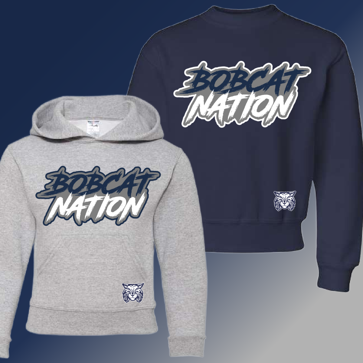 Bangor Lincoln  - BOBCAT NATION Graffiti Sweatshirt (Youth & Adult)