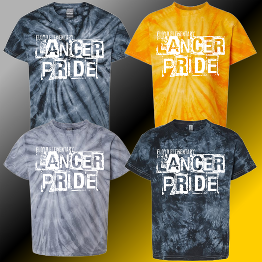 Floyd Lancers - Distressed Block Tie Dye Tee (Youth & Adult) - MADE TO ORDER/TWO WEEKS