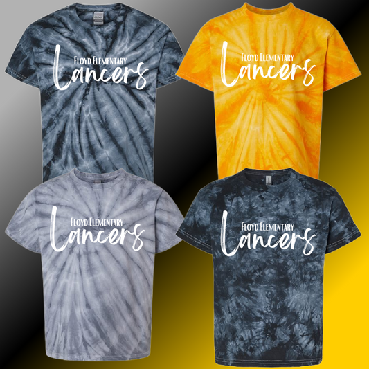 Floyd Lancers - Simple Script Tie Dye Tee (Youth & Adult) - MADE TO ORDER/TWO WEEKS