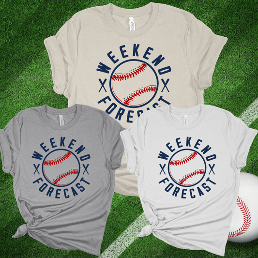 Weekend Forecast Tee (Blue Red Ink) (Adult)