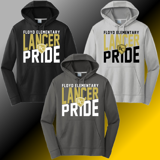 Floyd Lancers - Angled Logo Dri Fit Hoodie (Youth & Adult) - MADE TO ORDER/TWO WEEKS