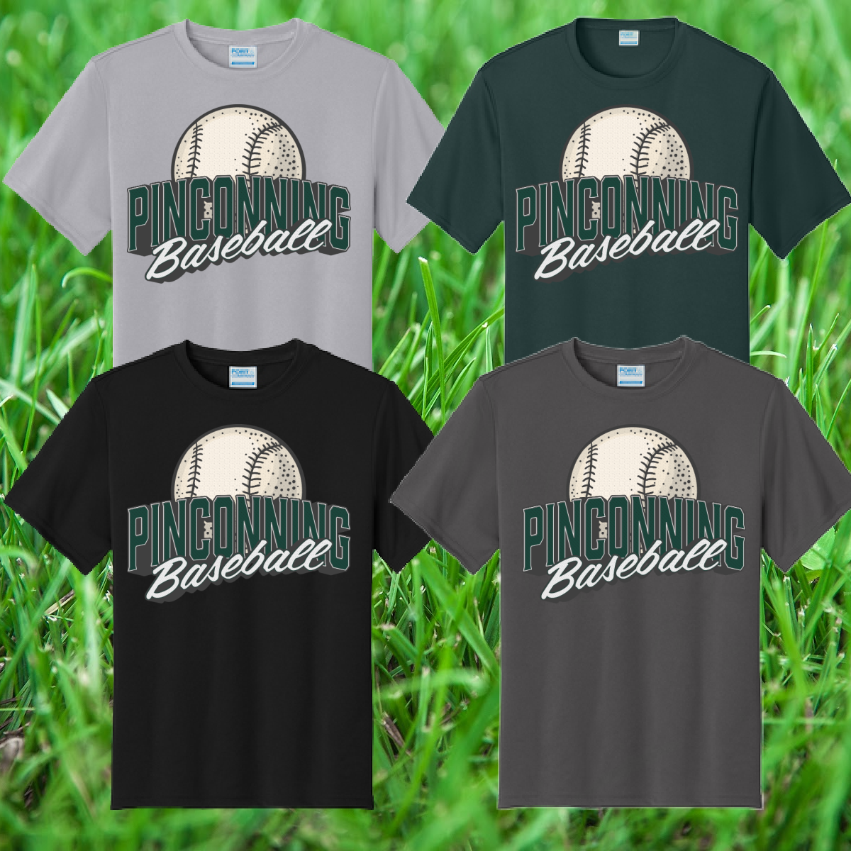Pinconning Baseball/Softball -Vintage Logo Performance Tee (Youth & Adult)