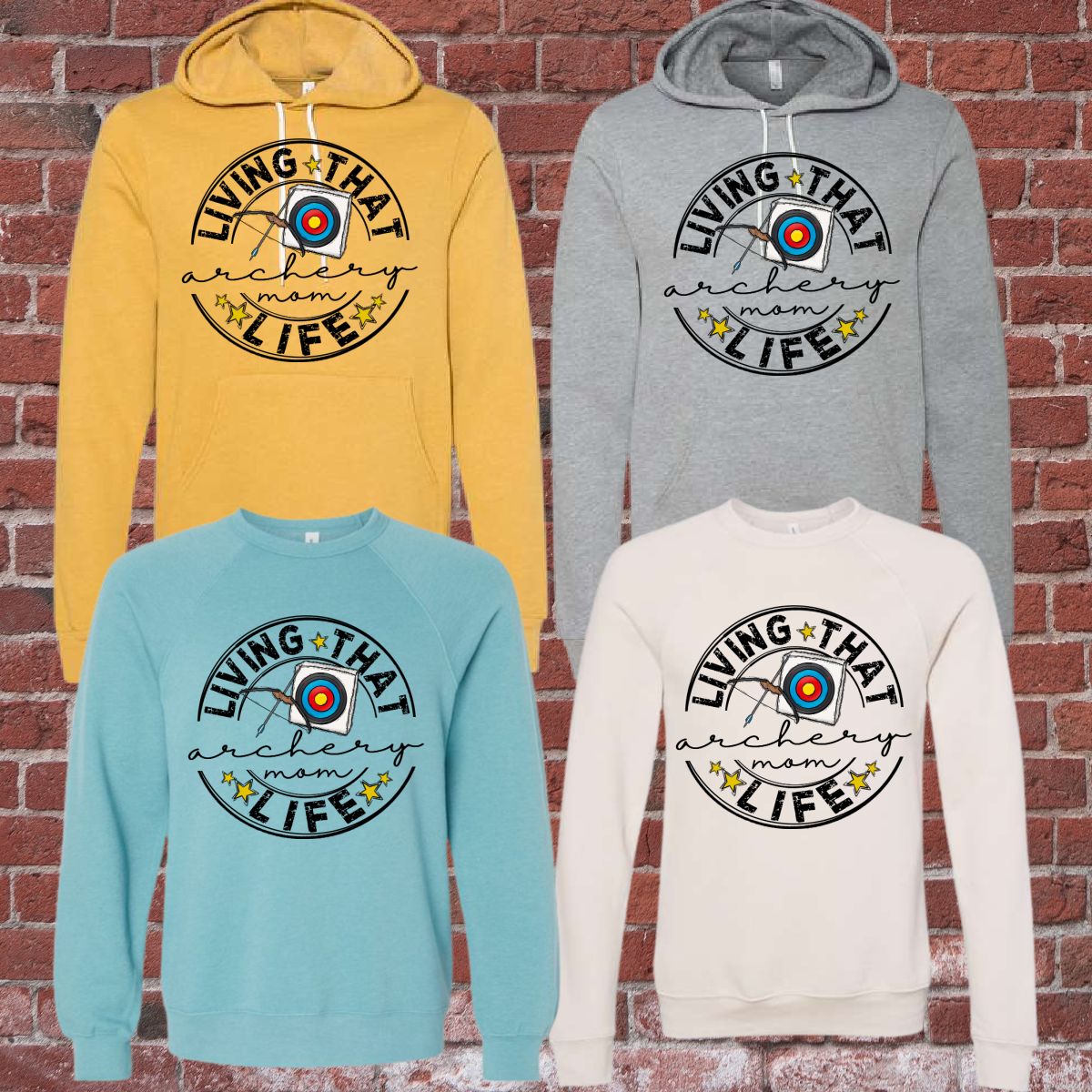 Living That Archery Mom Life Premium Sweatshirts (Adult) - PREORDER
