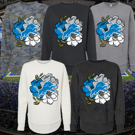 Lions VFLORAL Weekender Crewneck (Adult) - MADE TO ORDER/TWO WEEKS