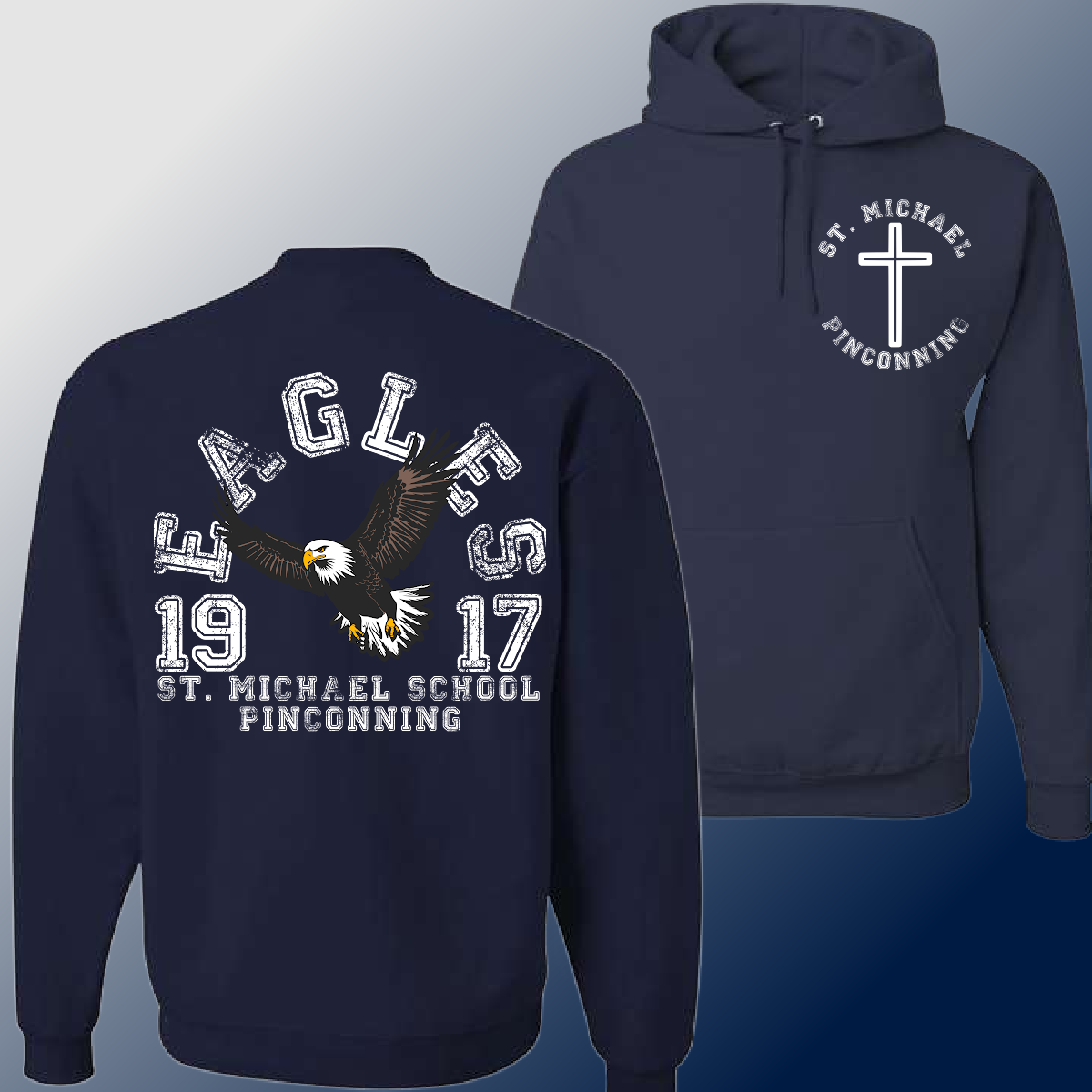 St. Michael Eagles  - Back Design Basic Sweatshirt (Youth & Adult) - MADE TO ORDER/TWO WEEKS (Copy)