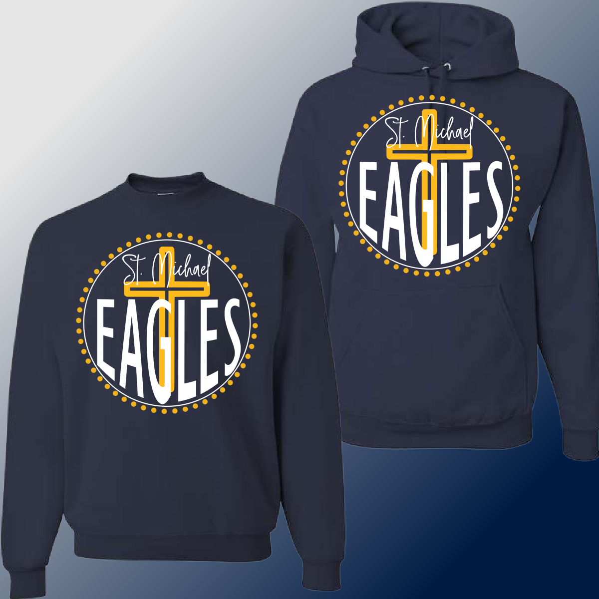 St. Michael Eagles  - Round Logo Basic Sweatshirt (Youth & Adult) - MADE TO ORDER/TWO WEEKS