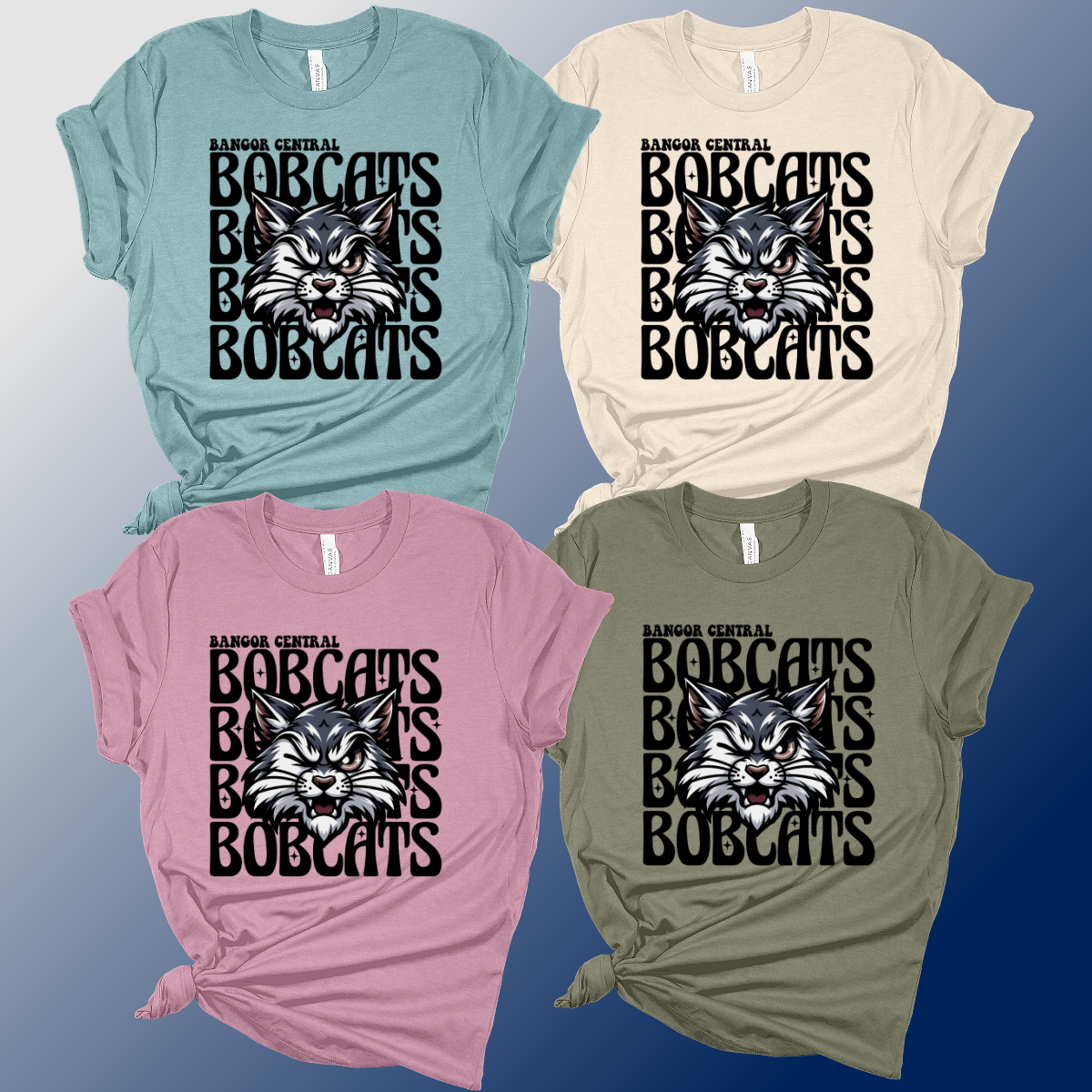 Bangor Central - Winking Bobcat Premium Tee - MADE TO ORDER/TWO WEEKS