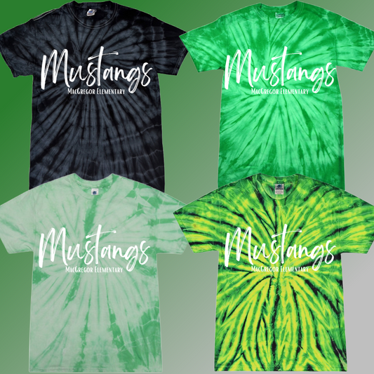 MacGregor Elementary - Simple Lettering Tie Dye Tee (Youth & Adult) - MADE TO ORDER/TWO WEEKS