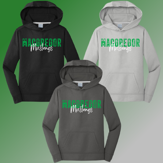 MacGregor Elementary - Stamped Dri Fit Hoodie (Youth & Adult) - MADE TO ORDER/TWO WEEKS