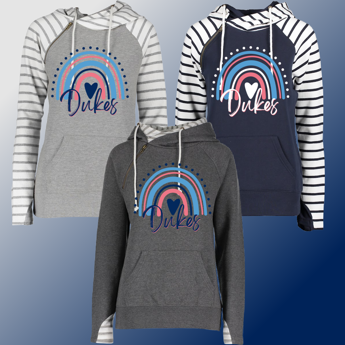 Dukes - Rainbow Double Hoodie (Adult) - MADE TO ORDER/TWO WEEKS