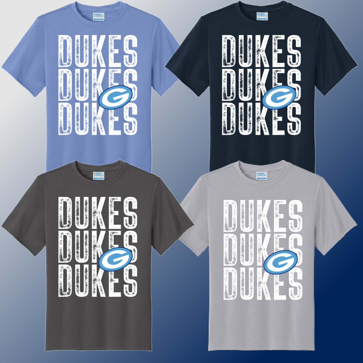 Dukes - Repeating Dri Fit Tee (Youth & Adult) - MADE TO ORDER/TWO WEEKS