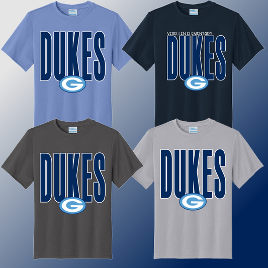 Dukes - Tall Logo Dri Fit Tee (Youth & Adult) - MADE TO ORDER/TWO WEEKS