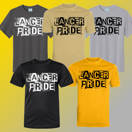 Floyd Lancers - Distressed Block Dri Fit Tee (Youth & Adult) - MADE TO ORDER/TWO WEEKS